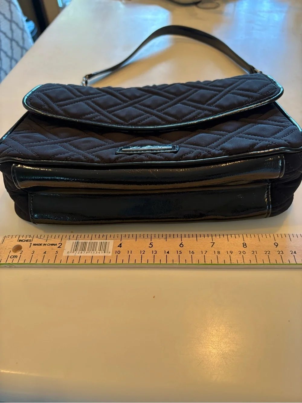 Vera Bradley Black Quilted Chain Strap Crossbody